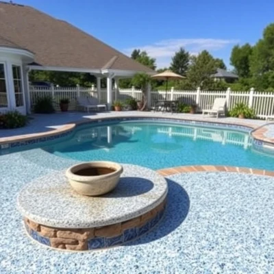 EPOXY FLAKE POOL DECK IN ATLANTA GA